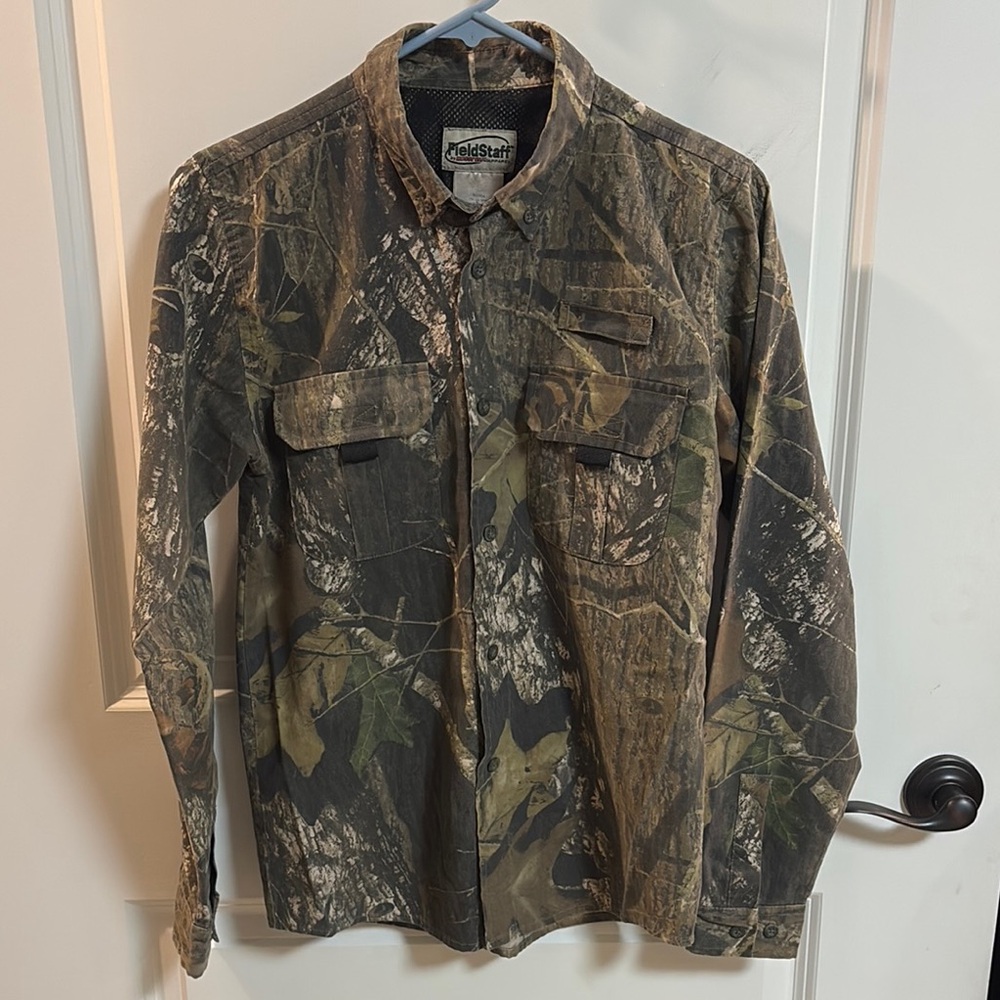 FIELD STAFF by MOSSY OAK Boy's Camouflage Long Sleeve Button Up Shirt